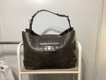 Designer Charles David 100% genuine snakeskin purse color graphite