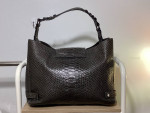 Designer Charles David 100% genuine snakeskin purse color graphite