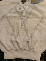 White embellished top L NWT