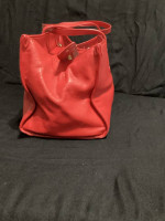 Kate Spade rare leather wide shoulder bag RED
