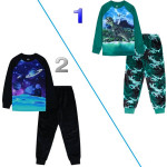 WONDER NATION Boy's size XL(14-16) -or- XXL(18) PAJAMA SET Jersey/Flee