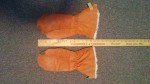 Large Awesome Brown Leather Mittens