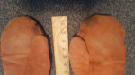 Large Awesome Brown Leather Mittens
