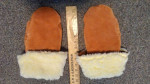 Large Awesome Brown Leather Mittens