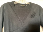 BCBG Maxazria Black Size Small 3/4 Sleeve V-Neck Dressy Top