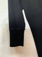 BCBG Maxazria Black Size Small 3/4 Sleeve V-Neck Dressy Top
