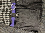 Girls 16 Pinky ROCK rocker dress leather skirt, b/w checker top. Lot 0