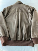 Like New LL Bean Thinsulate, Lined Leather Bomber Jacket in Classic Br