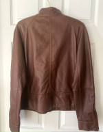Lacoste ladies soft lamb leather jacket, cotton lining,12, Retail $625