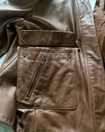 Lacoste ladies soft lamb leather jacket, cotton lining,12, Retail $625
