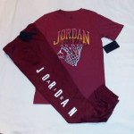 Jordan Boys Youth 2pc Warmer Bottom & Tee Set - Large