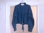 Vintage Wrangler Denim Jacket - Front Tie Top - Crop Top - Wms XL