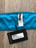 Blue Glitter Cross Front Bikini Top Size 4