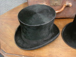 Antique 1890s 1900s Beaver Top Hats and Case Knox Hat New York & Paris