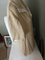 Gianfranco Ferre Women's Beige & White Short Sleeve Blouse Top Tunic