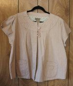Art & Soul Jacket Womens  Tan Top Collard Button Up AT THE TOP