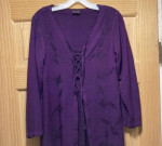 New, Embroidered, Tunic Top w/lace up front.