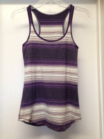 LULULEMON STRIPED TANK TOP Sz 4 or 6 Excellent