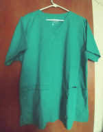 WonderWink Scrub Top Surgical Green NWOT (Womens L)