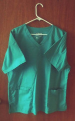 WonderWink Scrub Top Surgical Green NWOT (Womens L)