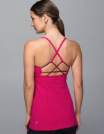 LULULEMON PINK DANCING WARRIOR STRAPPY TANK TOP Sz 4