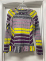 LULULEMON STRIPED LONG SLEEVE TOP Sz 4