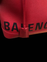 Authentic Balenciaga Red Ville Top Handle Crossbody Bag
