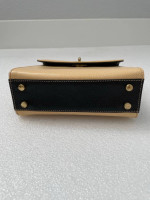 Coach Black/Tan Madison Gracie Top Handle Crossbody bag Italy