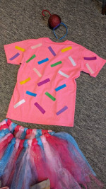 Costumes :Cupcake  with a cherry on top and  more...