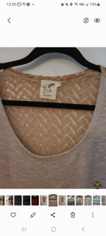 Women's Tan/Lace Top NEW Size Medium !