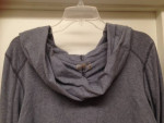 ZELLA GRAY CROP TOP COWL LONG SLEEVE THUMBHOLES