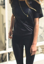 LULULEMON Black MEESH TEE Mesh Top Sz 10