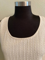 Vintage Ann Taylor Silk Cable Knit Top