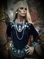 Gorgeous Draper's & Damon's Beaded Top Blouse.  Size S