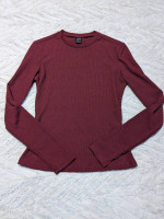 Maroon Long Sleeve Top