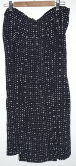 Maya Black with white dot pattern top and skirt
