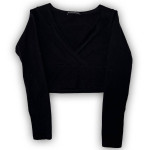Brandy Melville V Neck Cropped Wrap Top