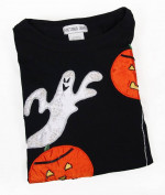 Victoria Jones Halloween Theme Satin Appliques & Beads Knit Top Sz M