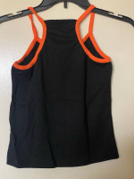 ChampCar Ladies Black and Orange Strap Top