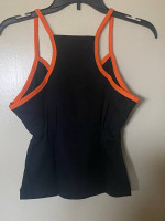 ChampCar Ladies Black and Orange Strap Top