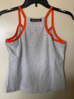 ChampCar Ladies White and Orange Strap Top