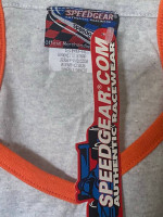 ChampCar Ladies White and Orange Strap Top