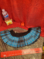 Micro Teal Kilt & Gold Top Costume. Ladies S/M. New.