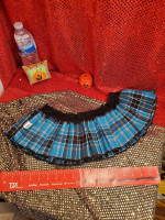 Micro Teal Kilt & Gold Top Costume. Ladies S/M. New.