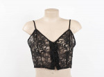 Vintage Victoria Secret Black Lace Button Front Top Camisole Size (M)
