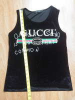 RARE Gucci Tank Top Sleeveless Black Shirt UNISEX Large