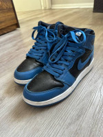 High Top Jordan 1- Dark Marina Blue