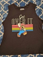 Super Mario XXXL “Get Over it”Men’s Black Tank Top