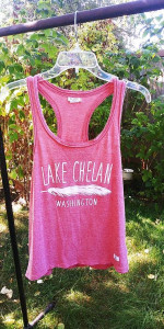 Lake Chelan Washington Tank Top Women's Size S