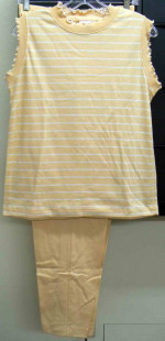 Top & Pant Set Buttercup Yellow Size Medium by Aileen